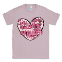 Lilac my valentine has paws Classic Tee - MaliasSmallBusiness