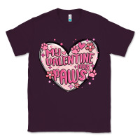 Plum my valentine has paws Classic Tee - MaliasSmallBusiness