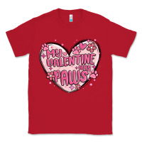 Red my valentine has paws Classic Tee - MaliasSmallBusiness