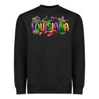 Black mardi gras louisiana Heavyweight Sweatshirt - MaliasSmallBusiness