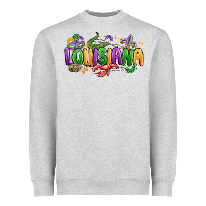 Mardi Gras Louisiana Heavyweight Sweatshirt by MaliasSmallBusiness | Teevron