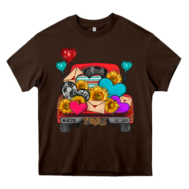 Western Truck With Heart Heavy Core Tee by HRA Design Shop | Teevron