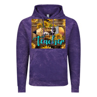 Cloud Purple Western Teacher Pencil With Sunflowers Vintage Hoodie - LillyAllenDesigns