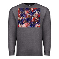 Charcoal Heather American flag sparkly  tumbler Premium Sweatshirt - HowdyJamesFarm