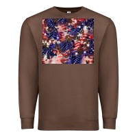 Chestnut American flag sparkly  tumbler Premium Sweatshirt - HowdyJamesFarm