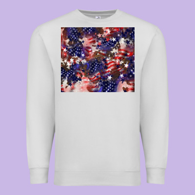 American Flag Sparkly  Tumbler Premium Sweatshirt Designed By Howdyjamesfarm