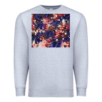 Heather Grey American flag sparkly  tumbler Premium Sweatshirt - HowdyJamesFarm