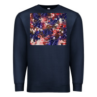 Navy American flag sparkly  tumbler Premium Sweatshirt - HowdyJamesFarm