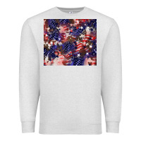 Oatmeal Heather American flag sparkly  tumbler Premium Sweatshirt - HowdyJamesFarm
