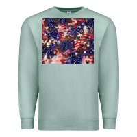 Seafoam American flag sparkly  tumbler Premium Sweatshirt - HowdyJamesFarm