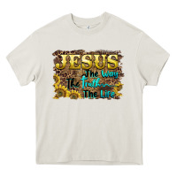 Cream jesus the way the truth the life Heavy Core Tee - BarkalooDesign
