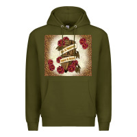 Army Green fear is temporary regret is forever Premium Hoodie - TumblerDesignByShophia