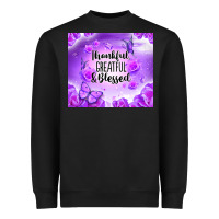 Black thankful greatful blessed Heavyweight Sweatshirt - NancyCooperArtShop