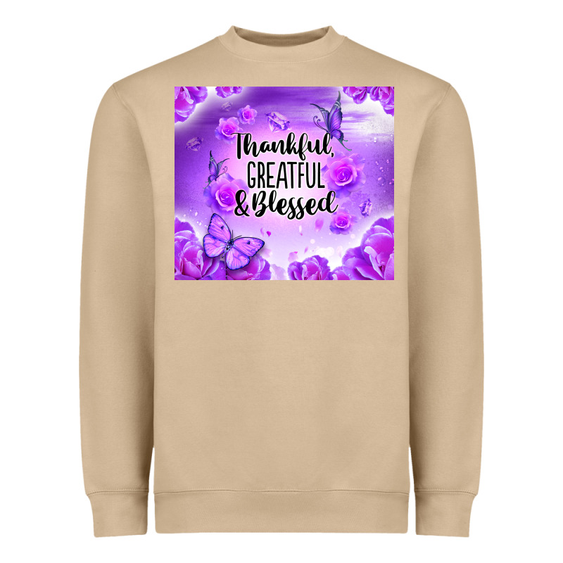 Thankful Greatful Blessed Heavyweight Sweatshirt by NancyCooperArtShop | Teevron