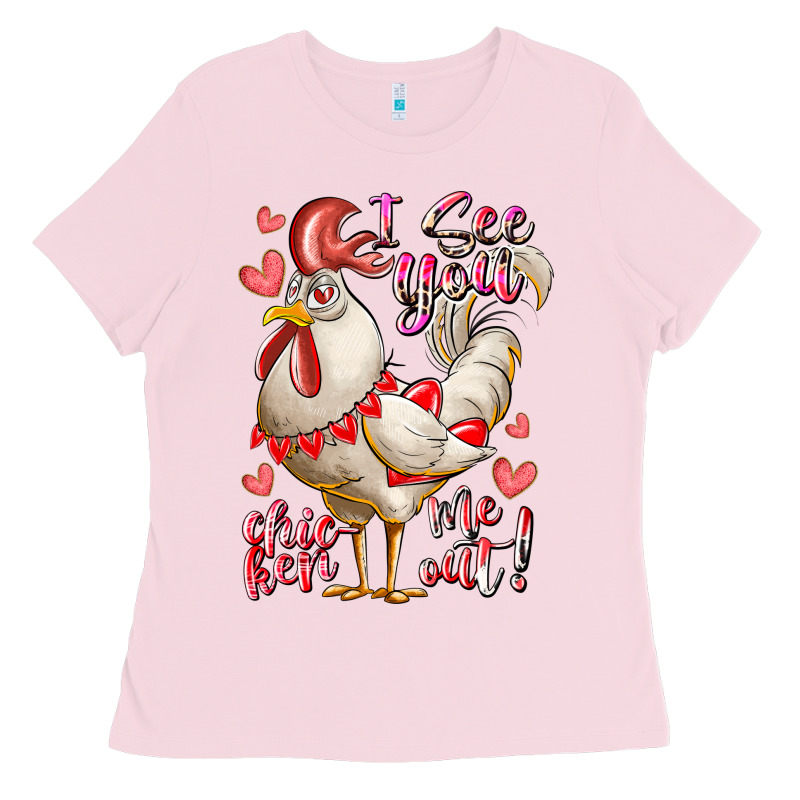 I See You Chicken Me Out Ladies Tee by RacoonDesign | Teevron