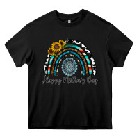 Black happy mother's day rainbow Heavy Core Tee - CowhideDigitalArt