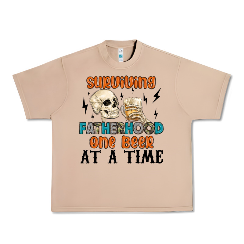 Surviving Fatherhood One Beer At A Time Urban Heavy Tee by MaliasSmallBusiness | Teevron