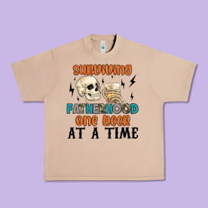 Surviving Fatherhood One Beer At A Time Urban Heavy Tee Designed By Maliassmallbusiness