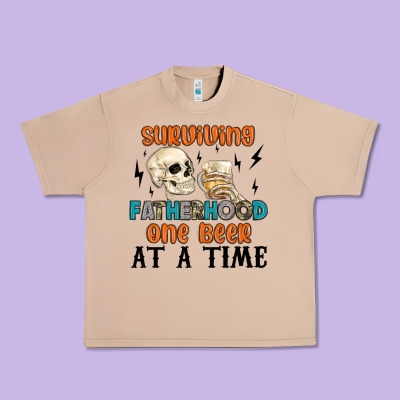 Surviving Fatherhood One Beer At A Time Urban Heavy Tee Designed By Maliassmallbusiness
