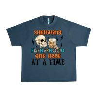 Midnight Navy surviving fatherhood one beer at a time Urban Heavy Tee - MaliasSmallBusiness