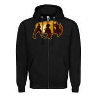 Black Bison Silhouette Cowboy Zipper Hoodie - Bettercallsaul