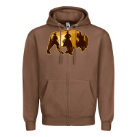 Chestnut Bison Silhouette Cowboy Zipper Hoodie - Bettercallsaul