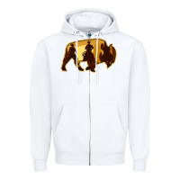 White Bison Silhouette Cowboy Zipper Hoodie - Bettercallsaul