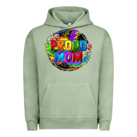 Pigment Oil Green Proud mom LGBTQ+ Mother's Day Urban Hoodie - FaDigitalArtStudio