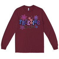 Burgundy freezing season Long Sleeve Tee - MaliasSmallBusiness