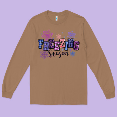 Freezing Season Long Sleeve Tee Designed By Maliassmallbusiness