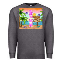 Charcoal Heather feeling beachy Premium Sweatshirt - TumblerDesignByShophia