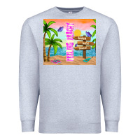 Heather Grey feeling beachy Premium Sweatshirt - TumblerDesignByShophia