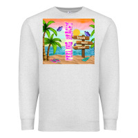 Oatmeal Heather feeling beachy Premium Sweatshirt - TumblerDesignByShophia