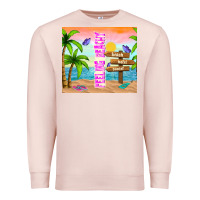 Pale Pink feeling beachy Premium Sweatshirt - TumblerDesignByShophia