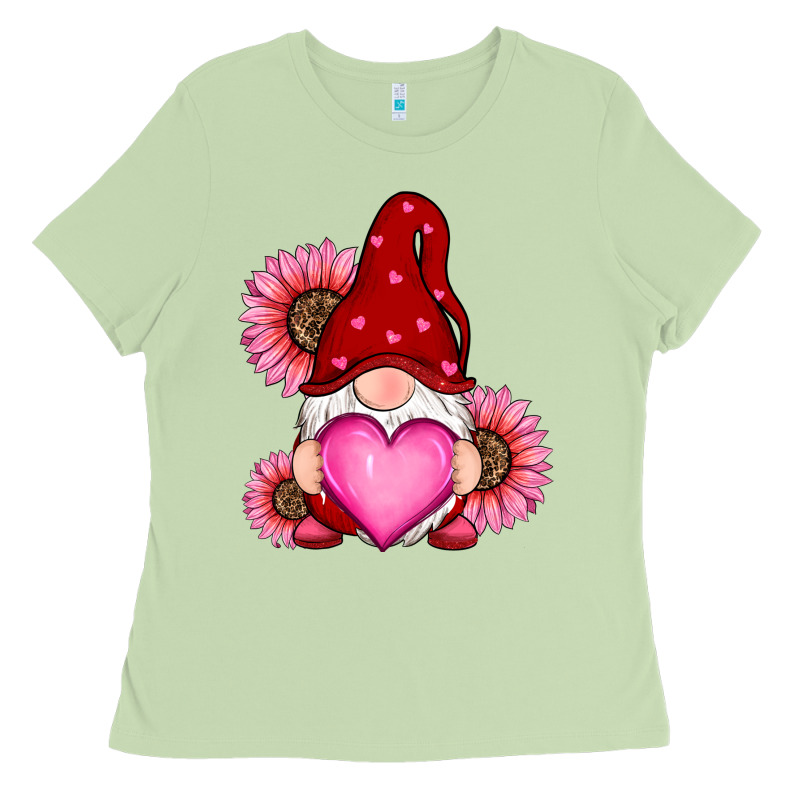 Valentines Day With Sunflowers Gnomes Ladies Tee by RanaPortraitStore | Teevron