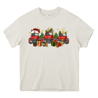 Cream christmas trucks Heavy Core Tee - FaDigitalArtStudio