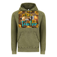 Vintage Olive Western Teacher Pencil With Sunflowers Vintage Hoodie - LillyAllenDesigns