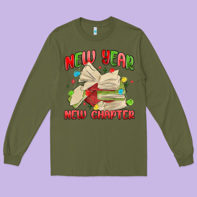 New Year New Chapter Long Sleeve Tee Designed By Maliassmallbusiness