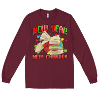 Burgundy new year new chapter Long Sleeve Tee - MaliasSmallBusiness
