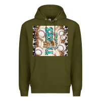 Army Green tigers baseball with tiger Premium Hoodie - TumblerDesignByShophia