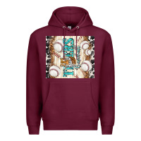 Burgundy tigers baseball with tiger Premium Hoodie - TumblerDesignByShophia