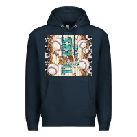 Navy tigers baseball with tiger Premium Hoodie - TumblerDesignByShophia