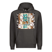 Smoke tigers baseball with tiger Premium Hoodie - TumblerDesignByShophia
