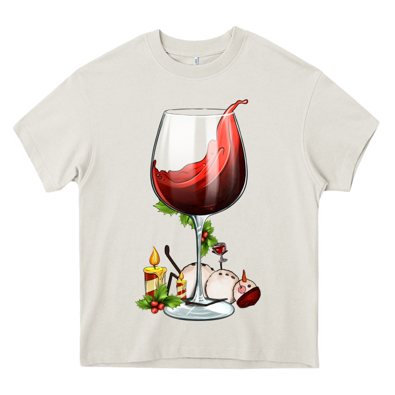 Christmas Wine Glass Heavy Core Tee by FaDigitalArtStudio | Teevron
