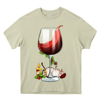 Mossy christmas wine glass Heavy Core Tee - FaDigitalArtStudio