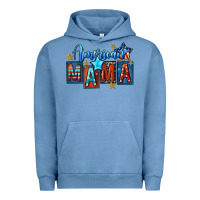 Pigment Pebble Blue American mama 4th of july Urban Hoodie - FaDigitalArtStudio