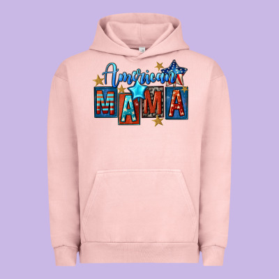 American Mama 4th Of July Urban Hoodie Designed By Fadigitalartstudio