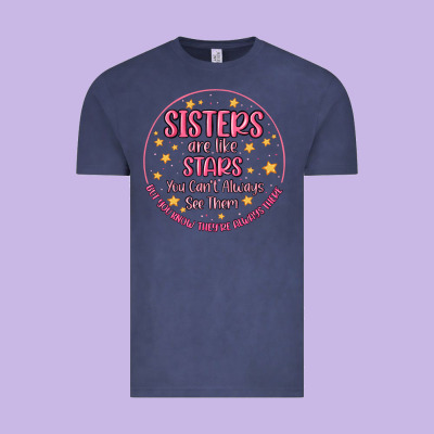 Sisters Are Like Stars You Can't Always See Them Vintage Tee Designed By Maliassmallbusiness