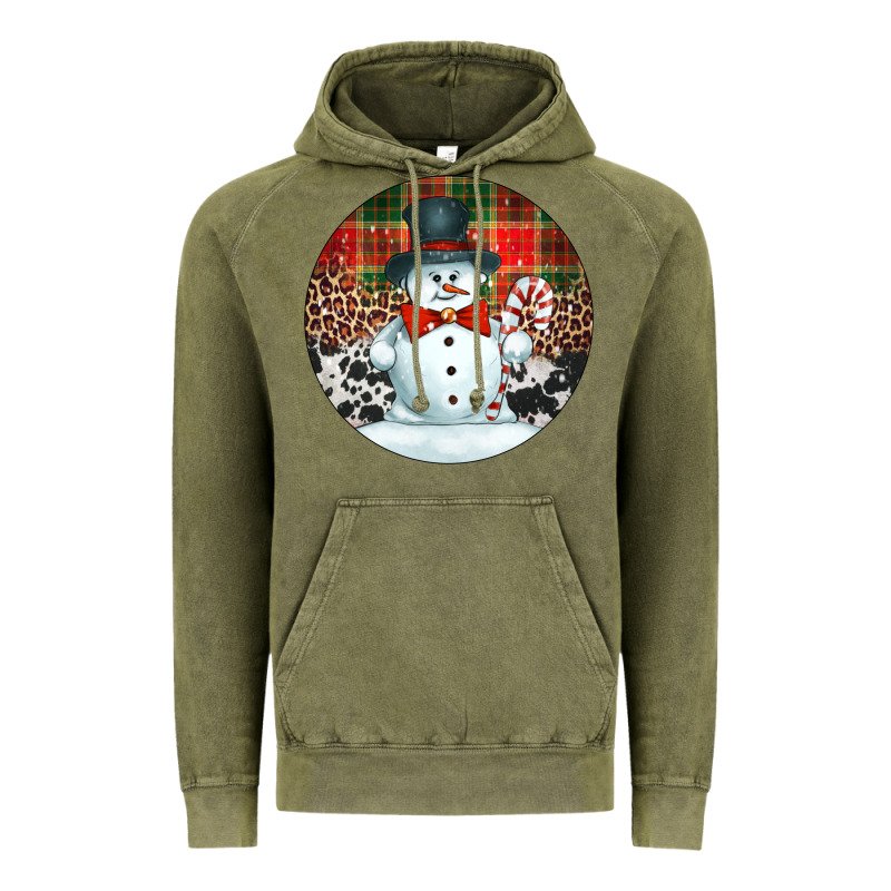 Western Snowman Christmas Ornament Vintage Hoodie by Jasminsmagicworld | Teevron