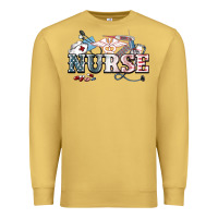 Antique Gold American Nurse 4th of july Premium Sweatshirt - HowdyJamesFarm